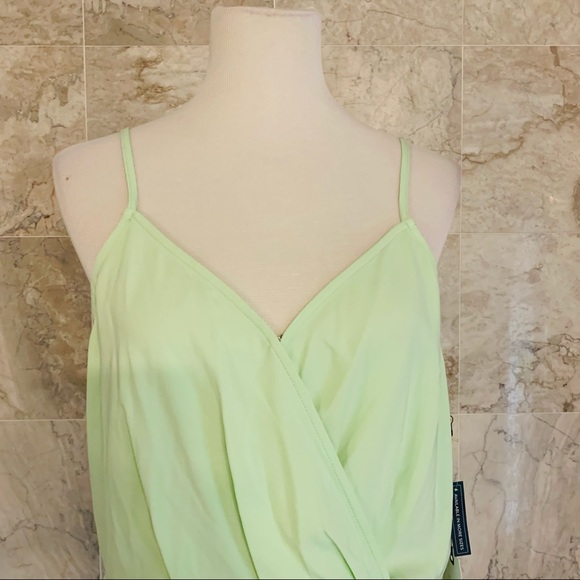 Leith Green Sleeveless Peplum Cami Top - Picture 4 of 8